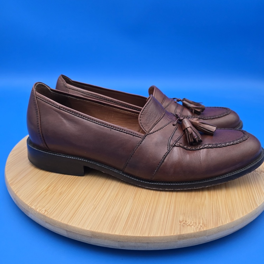 BOSTONIAN Mens Brown Leather‎ Tassel Loafers Casual/Dressy Shoes 8M